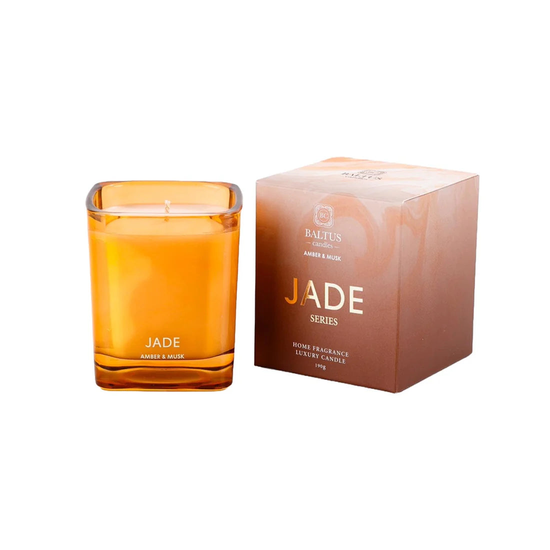 Jade Series Amber & Musk 190g Luxury Candle