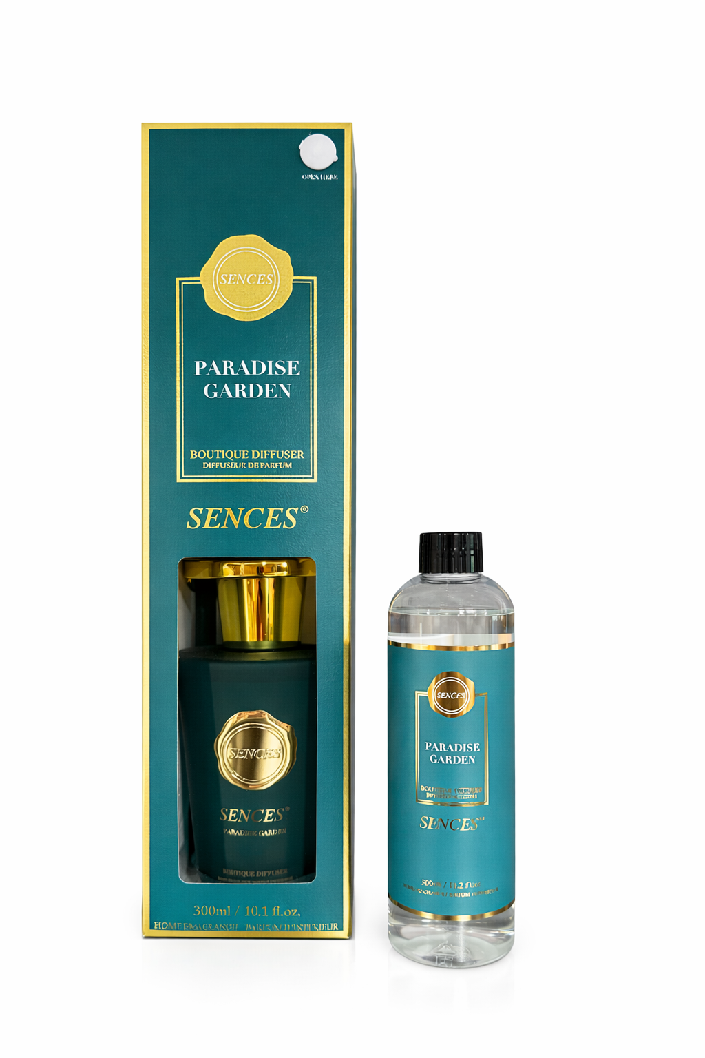 Sences Paradise Garden 300ml Diffuser & 300ml Refill Bundle