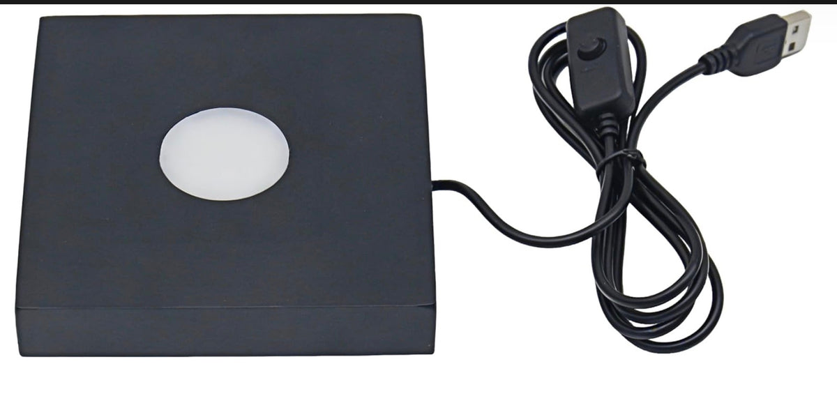Square Light Up LED Diffuser Base W/USB Cable