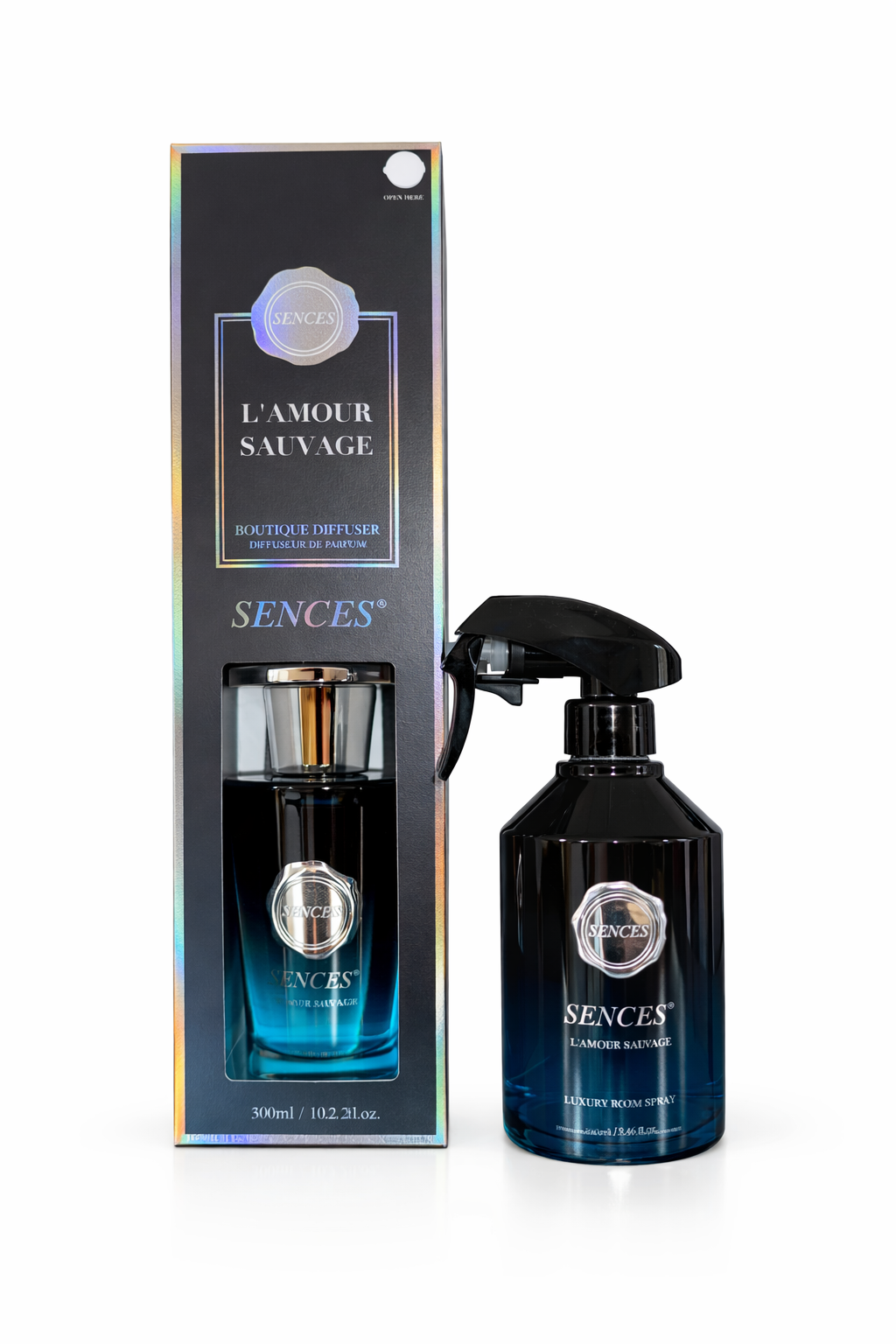 Sences L'Amour Sauvage 300ml Diffuser & 280ml Luxury Room Spray Bundle