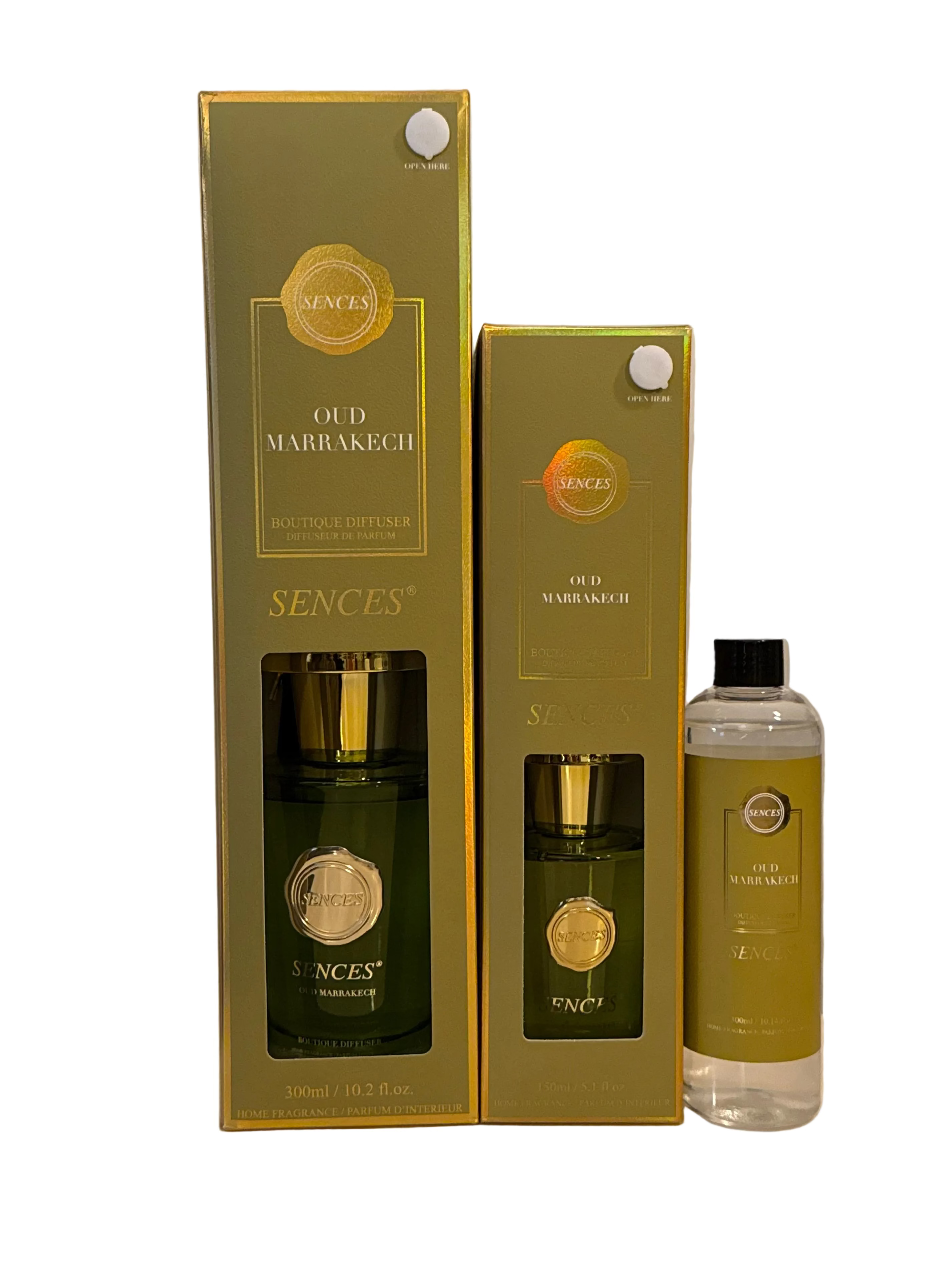 Oud Marrakech 300ml Diffuser, 150ml Diffuser & 300ml Refill