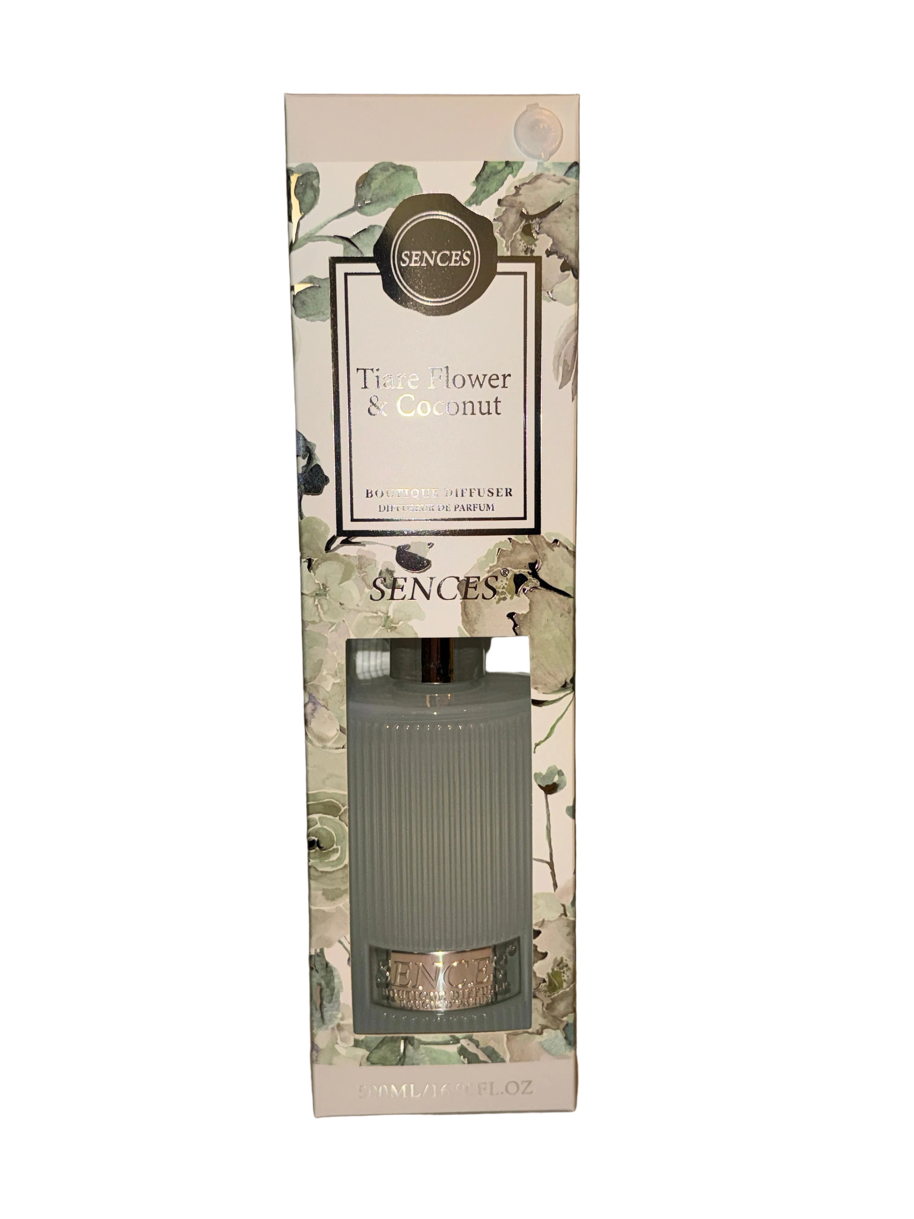 Sences Tiare Flower & Coconut 500ml Luxury Ribbed Glass Reed Diffuser