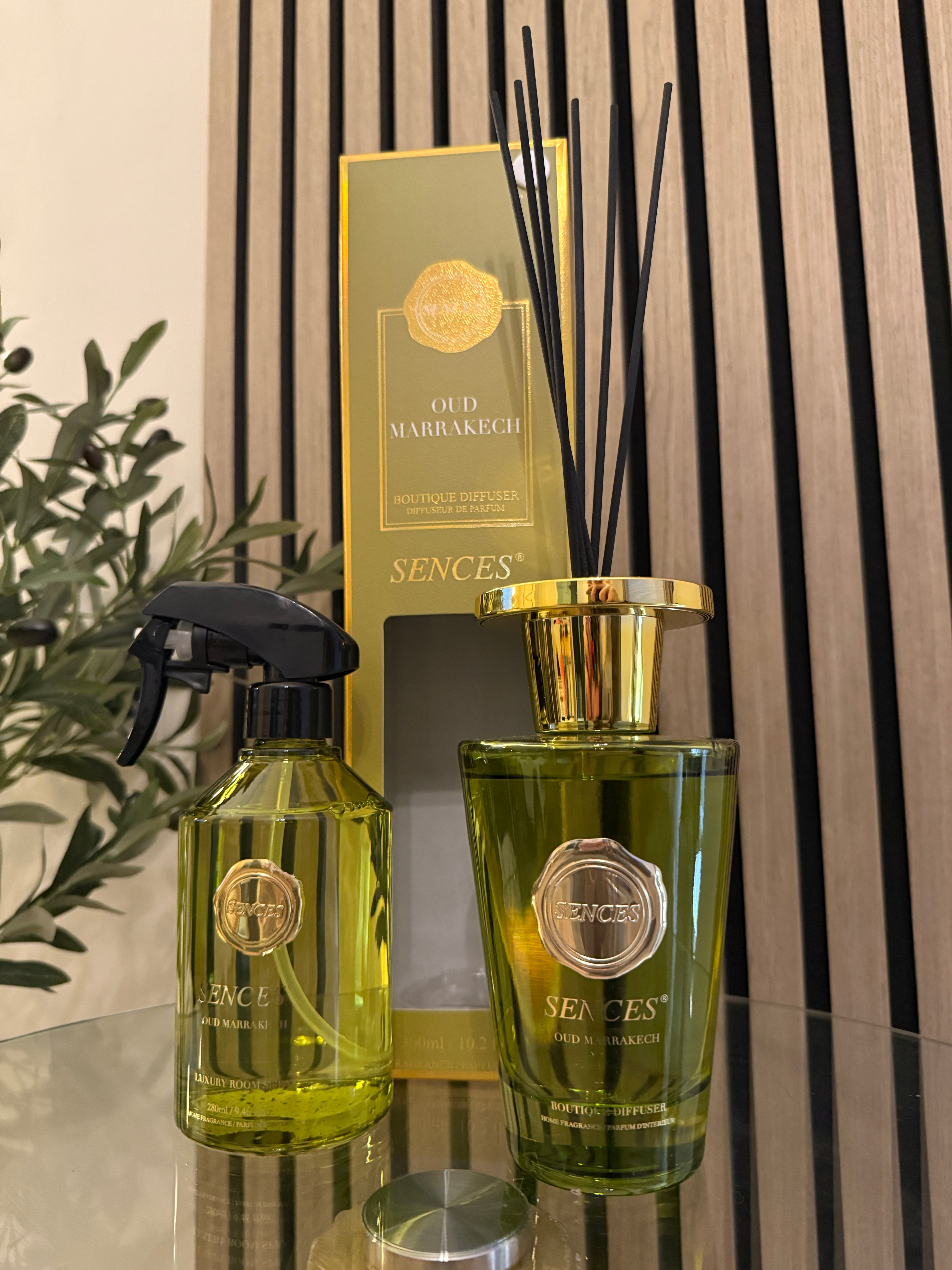 Sences Oud Marrakech 300ml Diffuser & 280ml Luxury Room Spray Bundle