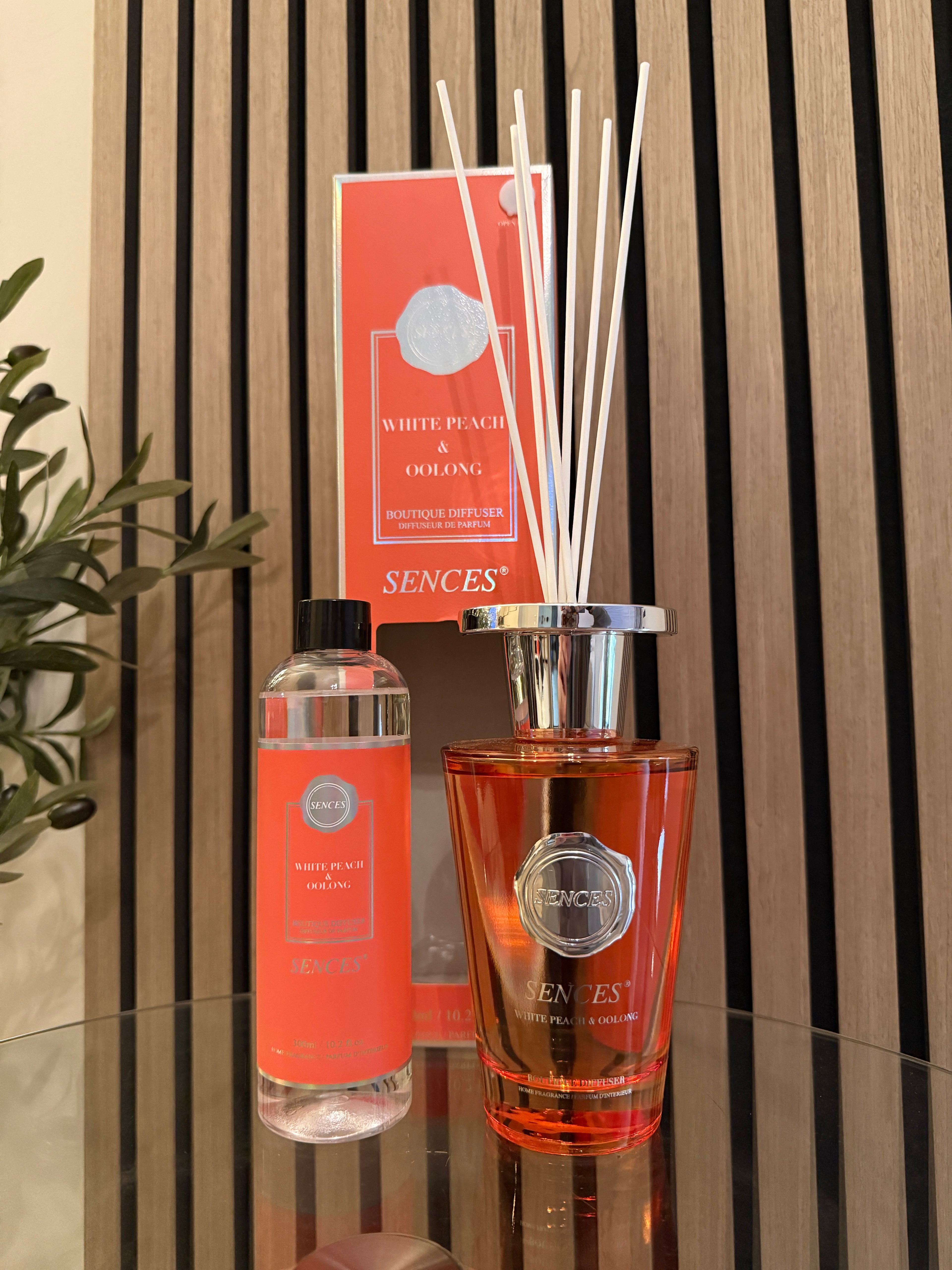 White Peach & Oolong 300ml Reed Diffuser & Refill Bundle